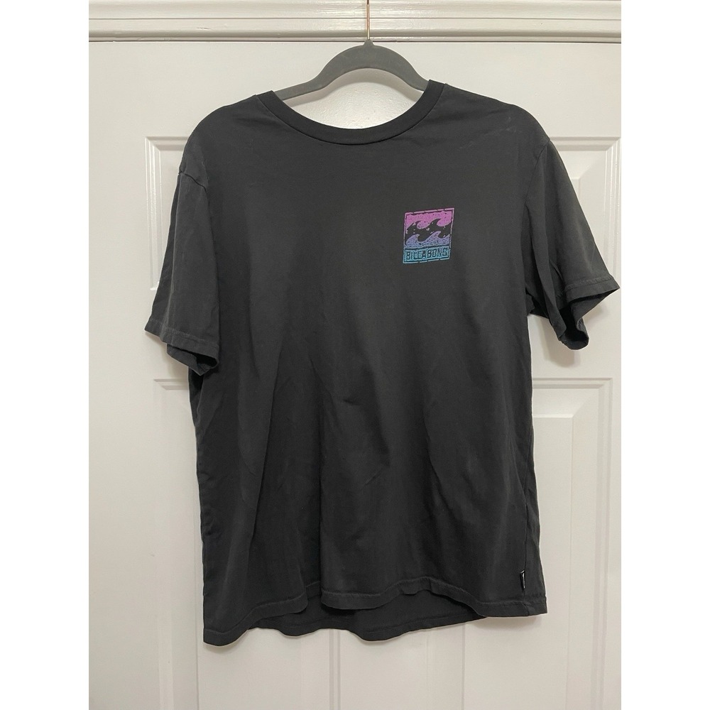 Billabong Crayon Wave Men's Short Sleeve T-Shirt Black Size M Surf Skater Wear